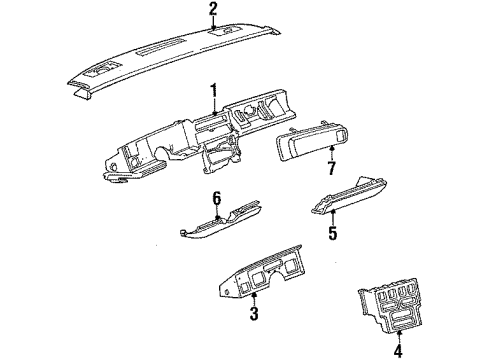 1989 Chevy Corvette Gauge Cluster Diagram for 25089310
