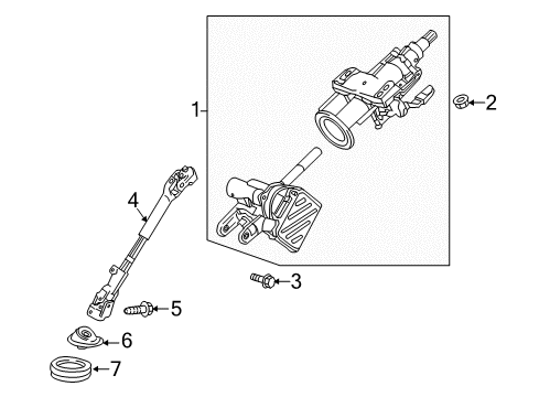 2019 Chevy Bolt EV Steering Column & Wheel, Steering Gear & Linkage Diagram