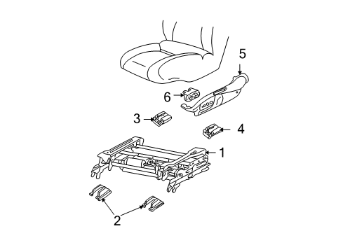 2002 Buick Century Tracks & Components Diagram