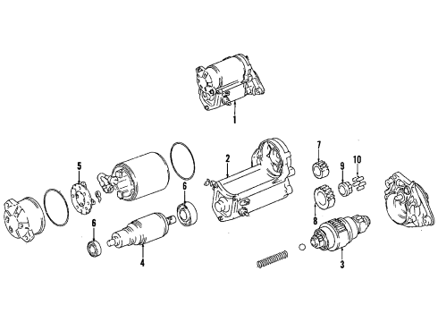 2001 Chevy Prizm Starter Solenoid Diagram for 94858123