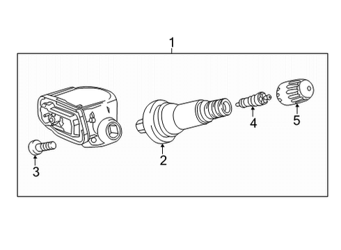 2023 Cadillac CT4 TPMS Sensor Diagram for 13538761