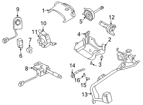 2005 Pontiac Aztek Anti-Theft Components Diagram