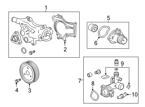 2019 Chevy Trax Cooling System, Radiator, Water Pump, Cooling Fan Diagram