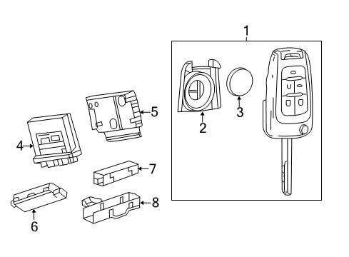2019 Chevy Impala Keyless Entry Components Diagram