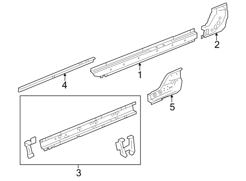 2023 GMC Canyon Rocker Panel Diagram