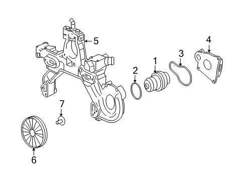2004 Pontiac Bonneville Cooling System, Radiator, Water Pump, Cooling Fan Diagram