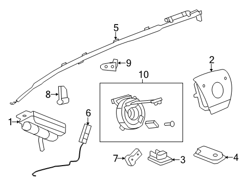 2012 Chevy Traverse Air Bag Components Diagram