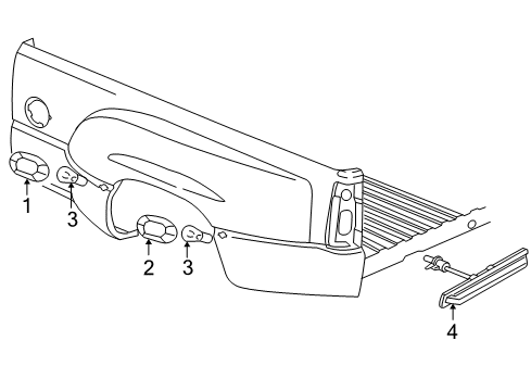 2001 GMC Sierra 3500 Identification Lamps Diagram