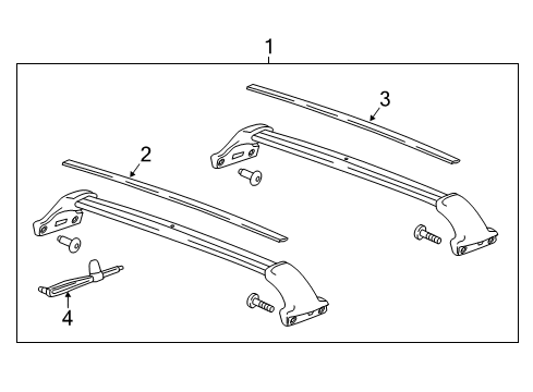 2018 Cadillac XT5 Luggage Carrier Diagram