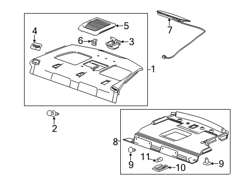 2013 Buick LaCrosse Interior Trim - Rear Body Diagram
