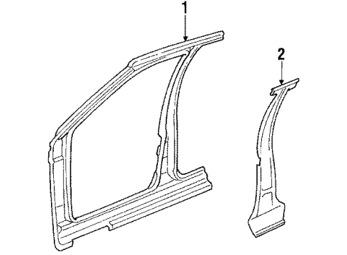 1987 Chevy Cavalier Center Pillar & Rocker Diagram