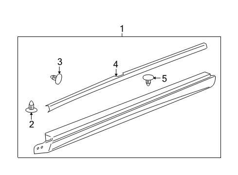2007 Buick LaCrosse Exterior Trim - Pillars, Rocker & Floor Diagram