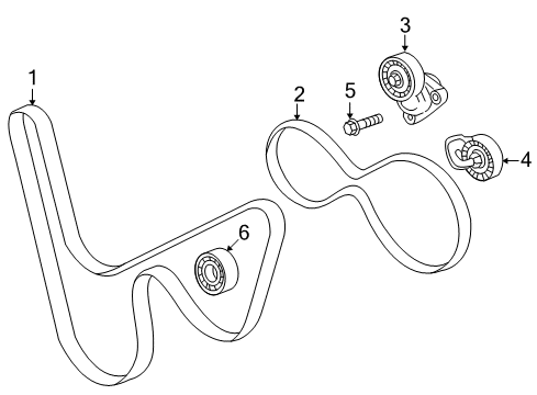 2011 Chevy Corvette Belts & Pulleys Diagram