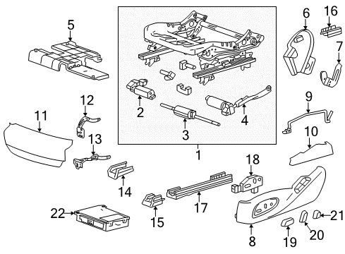 2016 Cadillac CTS Tracks & Components Diagram