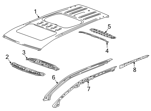 2018 Buick Enclave Roof & Components Diagram