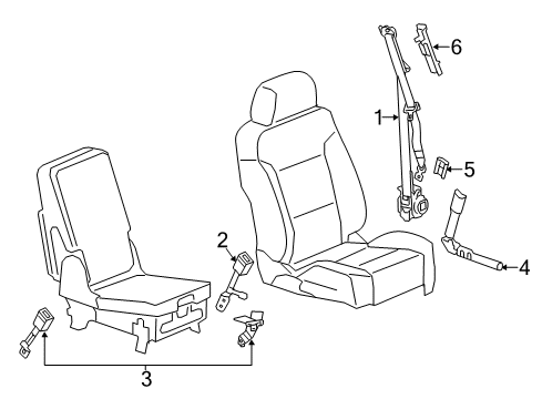 2017 Cadillac Escalade Seat Belt Diagram