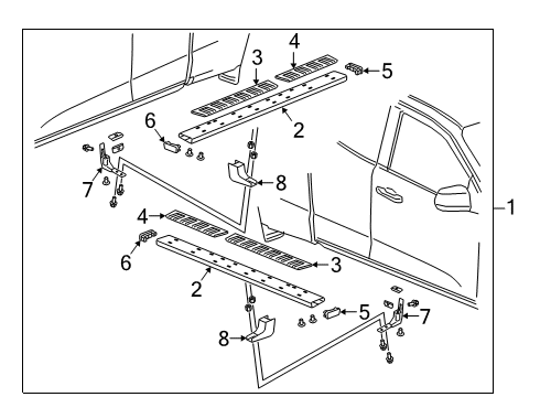 2021 GMC Canyon Running Board Diagram