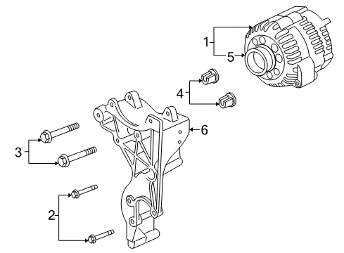 Bolt, A/C Compressor Mounting Diagram for 11518637