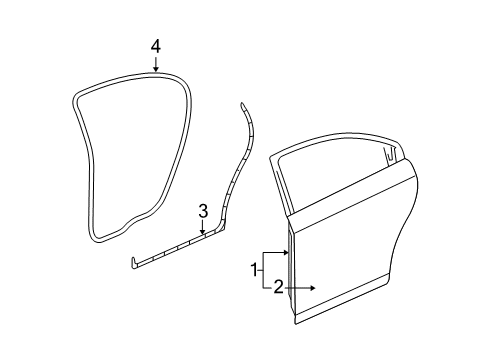 2009 Saturn Aura Rear Door Diagram