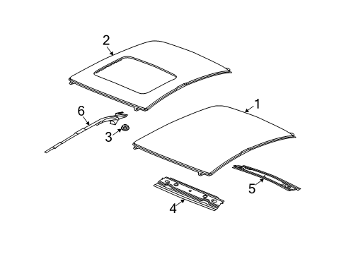 2006 Saturn Ion Roof & Components Diagram