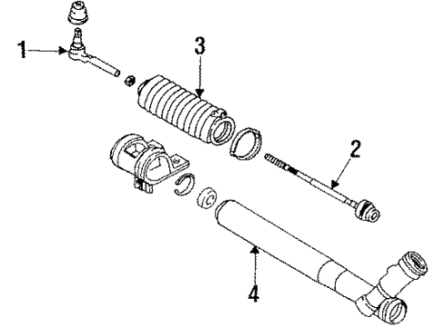 1989 Cadillac Seville P/S Pump & Hoses, Steering Gear & Linkage Diagram