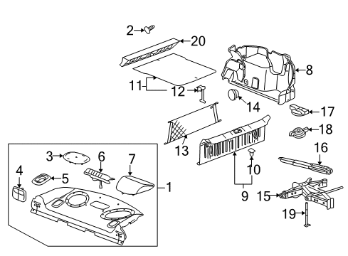 2007 Pontiac G6 Interior Trim - Rear Body Diagram
