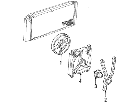 1985 Buick Electra Radiator & Components, Radiator Support, Cooling Fan Diagram