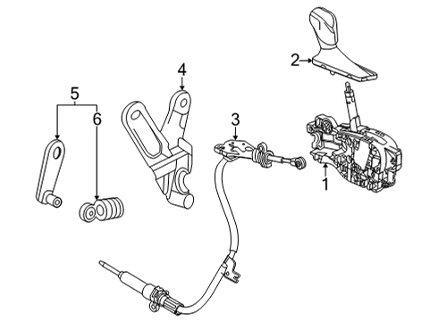 2022 Cadillac CT4 Center Console Diagram