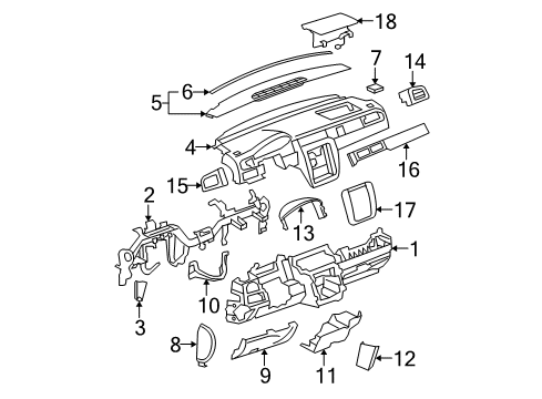 2013 Chevy Avalanche Instrument Panel Diagram