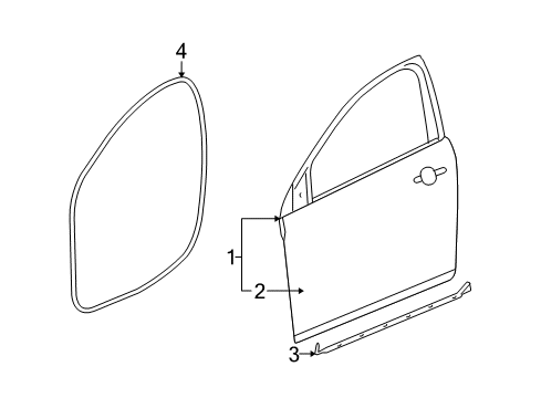 2009 Saturn Aura Front Door Diagram