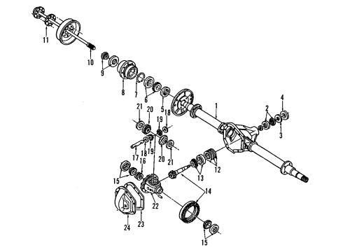 1989 GMC K1500 Rear Axle, Differential, Propeller Shaft Diagram