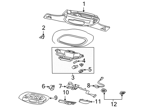 2004 Cadillac DeVille Overhead Console Diagram