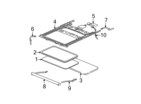 2004 GMC Envoy XUV Sunroof Diagram