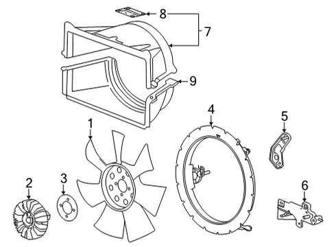 2020 Chevy Silverado 2500 HD Cooling System, Radiator, Water Pump, Cooling Fan Diagram