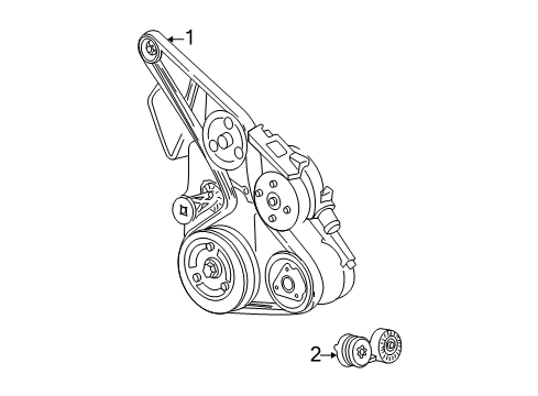 2004 Chevy Monte Carlo Belts & Pulleys Diagram