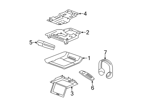 2011 GMC Sierra 1500 Entertainment System Components Diagram