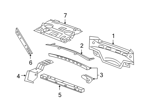 2011 Buick Lucerne Rear Body Diagram
