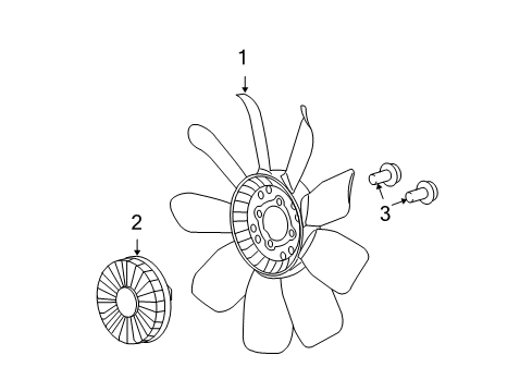 2011 GMC Canyon Cooling System, Radiator, Water Pump, Cooling Fan Diagram