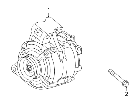 2010 Cadillac SRX Alternator Diagram for 13595199