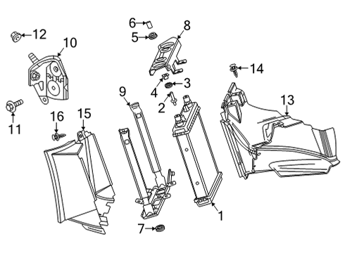 2022 Cadillac CT4 Radiator & Components Diagram
