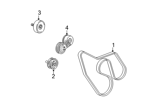 2000 Chevy Silverado 1500 Belts & Pulleys Diagram