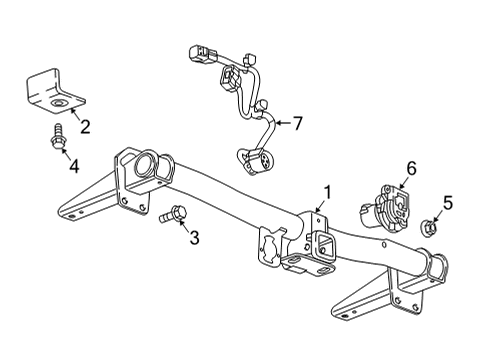 2023 Cadillac XT5 Trailer Hitch Components Diagram