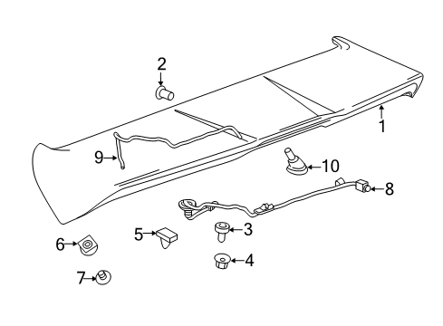 2019 Chevy Cruze Lift Gate - Spoiler Diagram