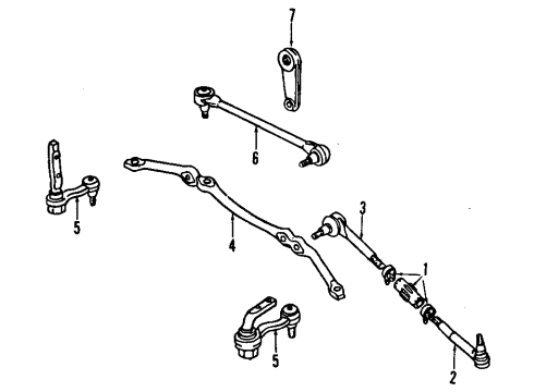 1987 Chevy Astro P/S Pump & Hoses, Steering Gear & Linkage Diagram