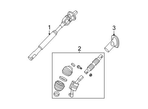 2008 Cadillac Escalade ESV Lower Steering Column Diagram