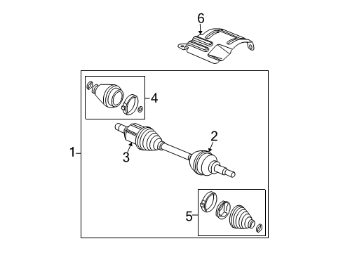 2011 Chevy HHR Drive Axles - Front Diagram