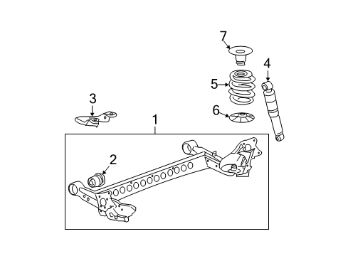 2008 Chevy HHR Axle Beam, Rear Diagram for 25832442