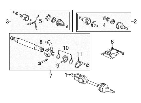 2008 Chevy Cobalt Drive Axles - Front Diagram