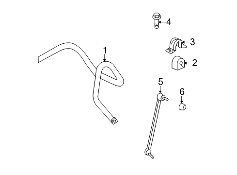 2015 Chevy Equinox Stabilizer Bar & Components - Front Diagram