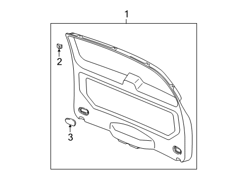 2007 Saturn Vue Interior Trim - Lift Gate Diagram